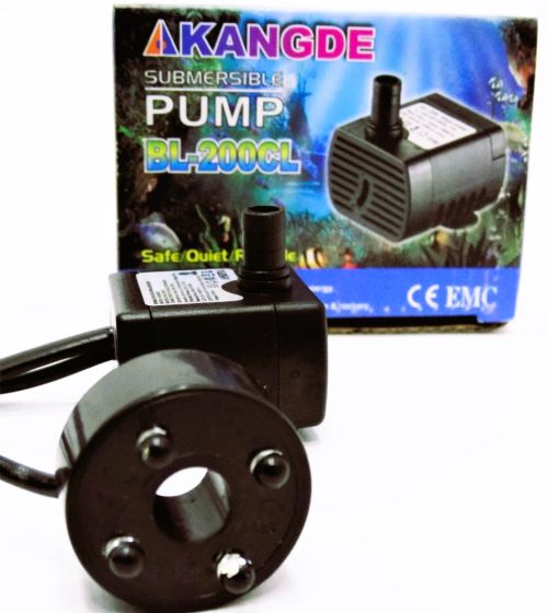 Bomba Sumergible 2W 200 l-h 40cm c luz led Fuentes Peceras